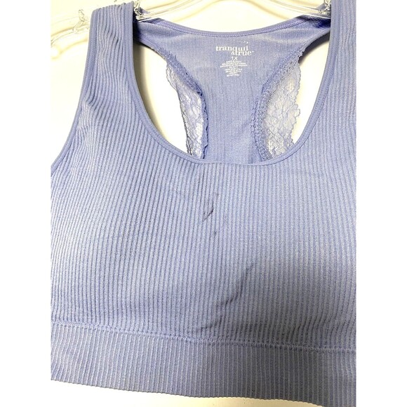 Tranquil & True Bra Bralette Sport Bra Blue Sky Size 1X Wire Less - Picture 6 of 10